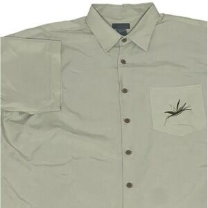 Kaylua Bay Hawaiian‎ Short Sleeve Green Button Down Shirt